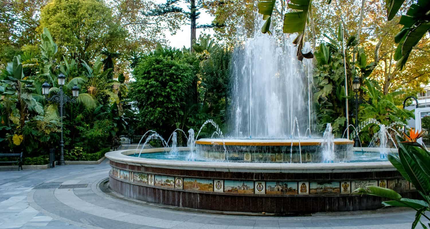 fountain in park in marbella spain