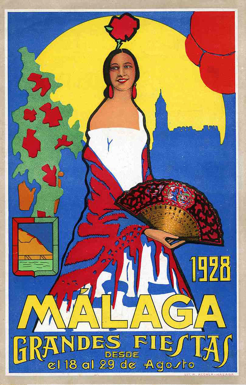 1928 malaga feria poster