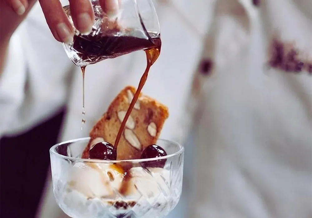 Autumn Wine and Tastings in Andalucía 5 Pedro Ximenez poured over ice cream. Credit: Instagram
