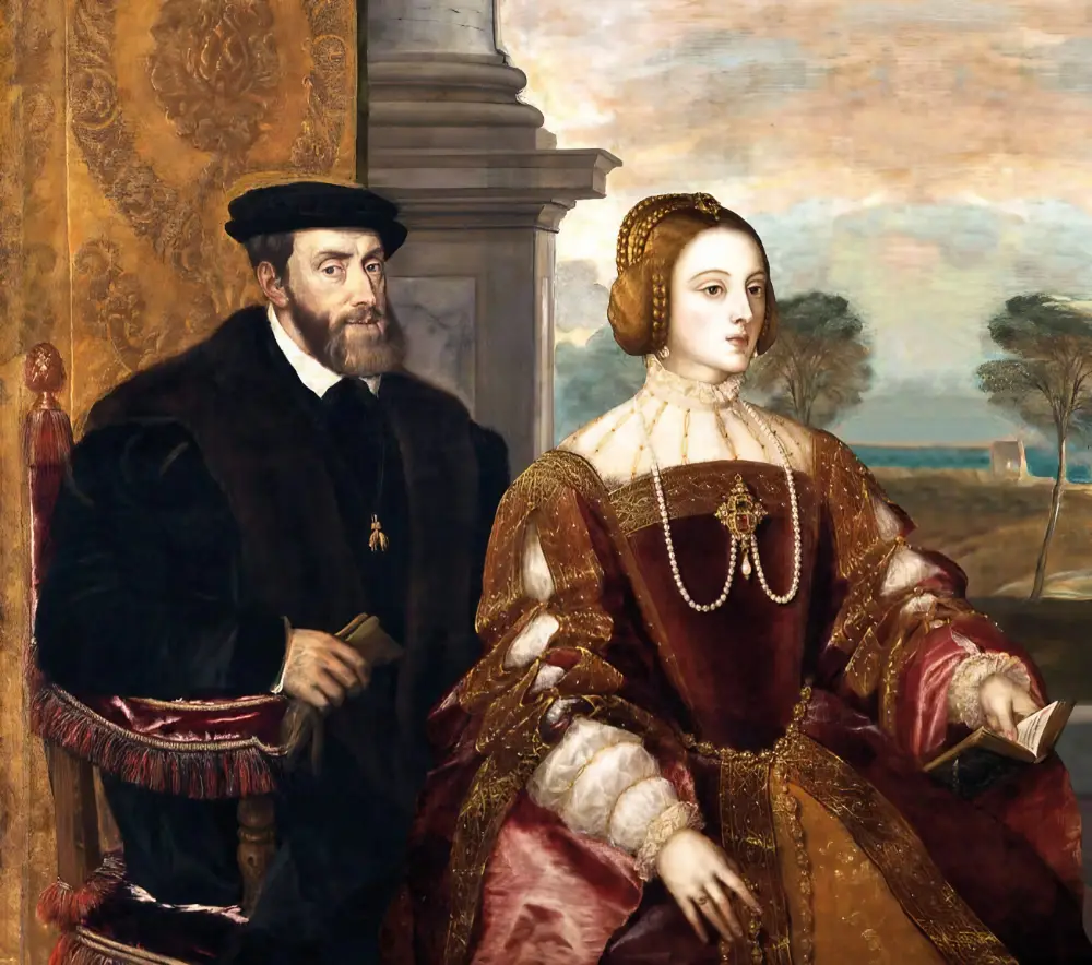 A portrait of Charles V and Isabella of Portugal