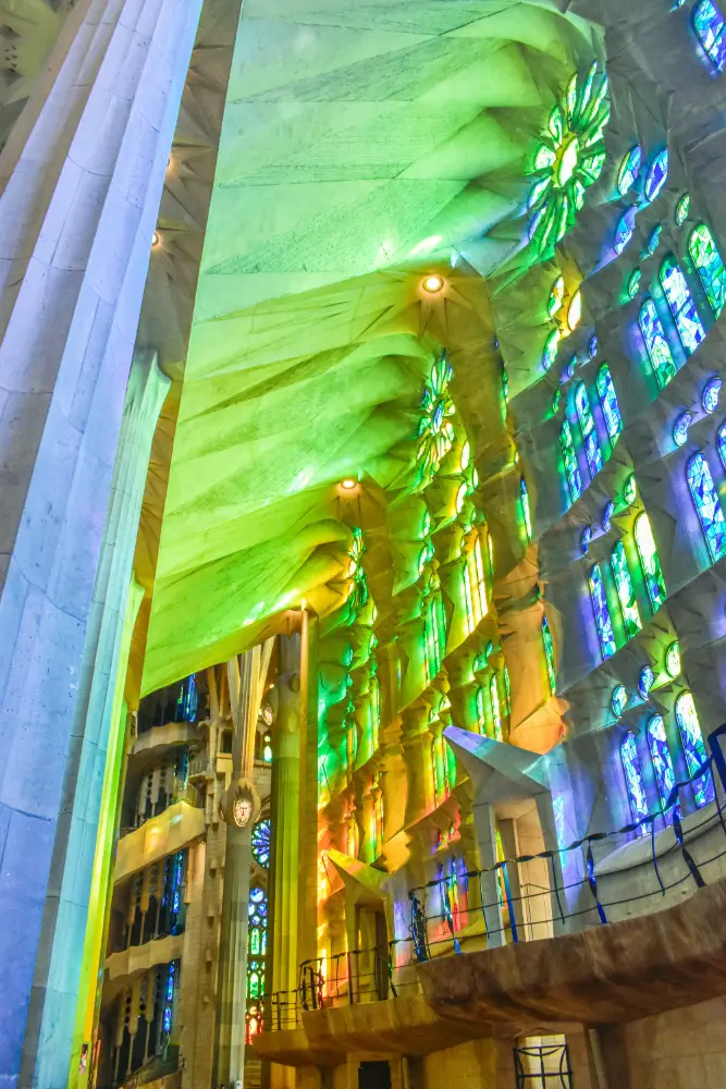 Interior of Sagrada Familia Photo by Alex on Unsplash (x2)