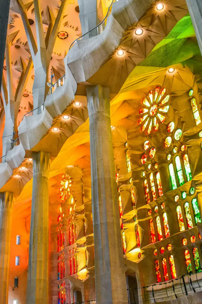 Interior of Sagrada Familia Photo by Alex on Unsplash (x2)