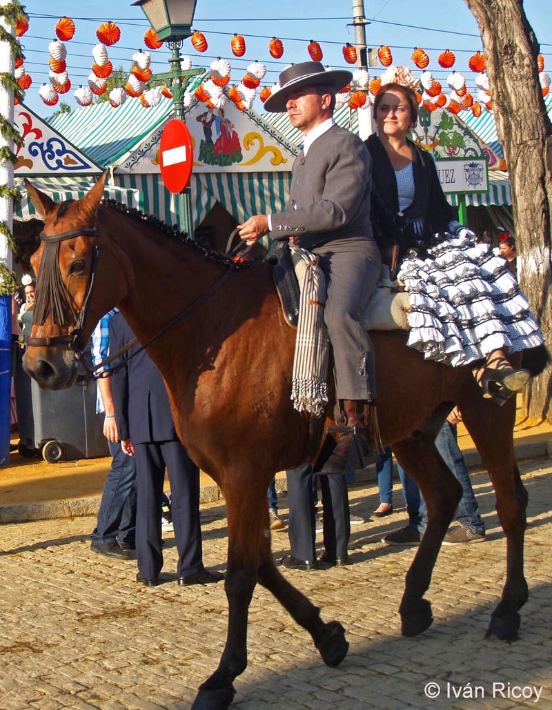 Seville fair on horseback