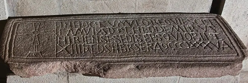 Santiago de Compostela: remains of Bishop Teodomiro confirmed 2 Tomb of Teodomiro inscribed with his name and year of death (885AD)